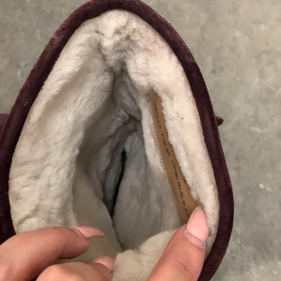 Bally Purple Winter suede chitilla fur Boots with Rugged Sole - Picture 3 of 6